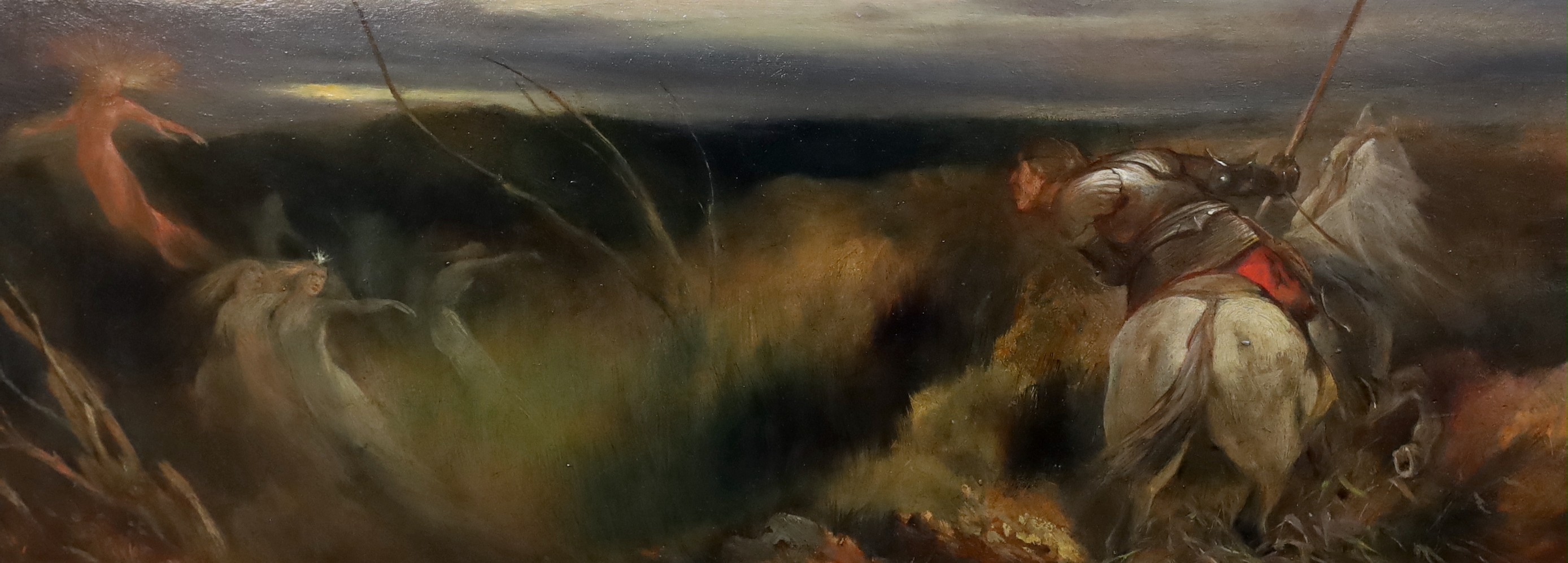 Frederick Weekes (British, fl.1854-1893), 'The Haunted Glen, the Intruder', oil on board, 18.5 x 49cm
